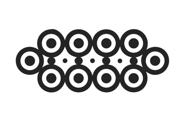 Poster - Concentric circles pattern abstract design on black background