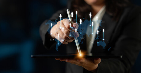 Poster - Professional networking expands business connections, fosters collaboration, and builds digital relationships for new opportunities. Latch