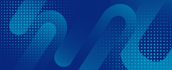 Aufkleber - Modern dark blue abstract horizontal banner background with glowing geometric lines.Suitable for covers, brochures, presentations, flyers. vector