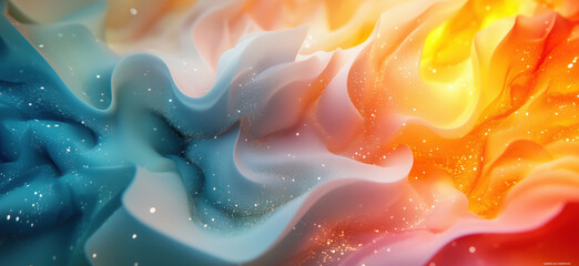  - Colorful abstract wave patterns with glowing elements and soft textures.