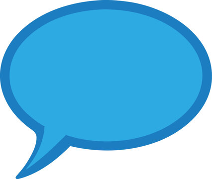 Simple Blue Speech Bubble A Versatile Communication Graphic Element