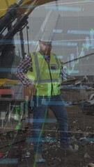 Poster - Animation of data processing over excavator