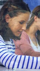 Poster - Animation of globe, data processing over multiracial students using wireless technology in classroom