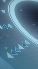 Poster - Animation of arrows in digital radar over connected dots against abstract background