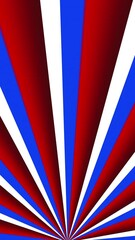 Wall Mural - radiating red white and blue striped pattern loop