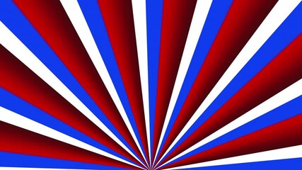 Wall Mural - radiating red white and blue striped pattern loop