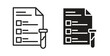 © Power - Test icon. Vector illustration, flat and stroke