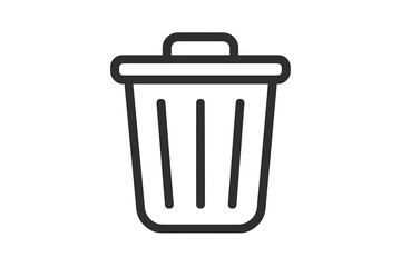 Poster - Logic Gate Icon, Digital Electronics Symbol, Minimalist Trash Bin Vector, Simple Line Art, Isolated Black Outline, Clean Modern Design, Transparent Background, Stock Illustration