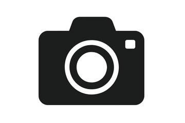 Poster - Camera Icon Vector, Photography Symbol, Black Silhouette, Modern Flat Design, App and Website UI, Transparent Background, Digital Media, Technology, Isolated Clipart, Stock Illustration