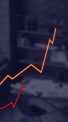 Poster - Animation of financial data processing over empty office