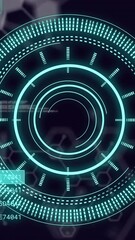 Poster - Animation of scientific data processing over dark background