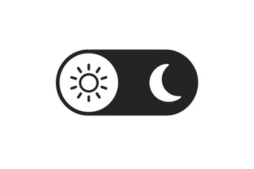 Poster - Day night switch vector icon. Light and dark mode toggle button. Sun and moon symbol for user interface design. On off concept for website and mobile app gadget screen.