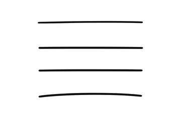 Poster - Hand drawn underline strokes vector set. Black marker pen lines for text highlighting. Brush stroke collection for design enhancement. Minimalist doodle sketch dividers.