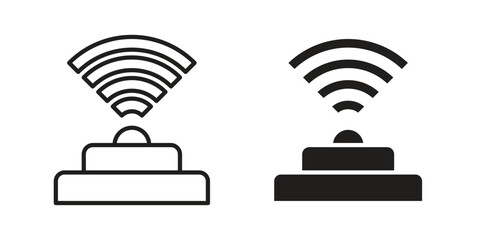 Infrared icon design element. Editable stroke. Vector