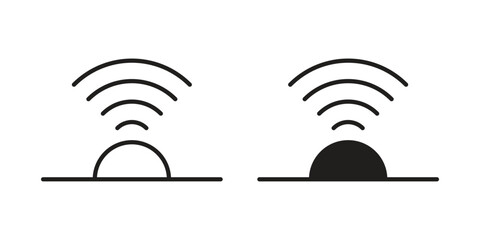Infrared icon design element. Editable stroke. Vector