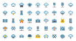 © BUDENGRMX - Set of Vector Icons Collection of Flat Design Cloud Computing and Server Icons with Various Network Connections. Vector Illustrations. EPS Editable