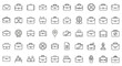 © BUDENGRMX - Set of Vector Icons Collection of Minimalist Briefcase and Business Icon Outlines on White. Vector Illustrations. EPS Editable