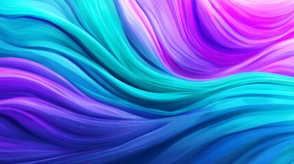 Poster - Vibrant Flowing Waves of Colorful Abstract Textures in Shades of Purple, Blue and Pink Hues