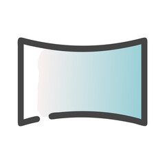 Fototapete - Ultrawide Monitor Display Screen Vector Illustration on Black Background