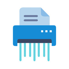 Poster - Paper Shredder Icon: Data Privacy, Document Security, and Confidentiality Concept