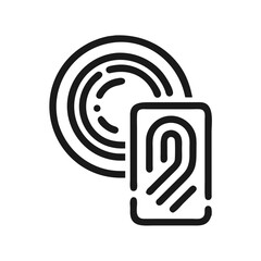 Poster - Fingerprint Authentication Icon: Security, Identification, and Biometric Technology for Data Protection