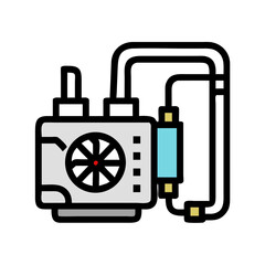 Poster - Electronic Component Isolated Vector Illustration on Black Background