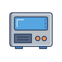 Fototapete - Isolated Retro Computer Terminal Illustration: Vintage Technology Concept