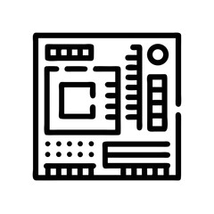 Poster - Motherboard Icon: Computer Technology, Circuit Board, and Electronic Components