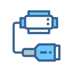 Poster - Parallel Port Connector Icon, Computer Hardware, Port Symbol, Connection, Technology