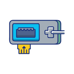 Aufkleber - retro game console illustration: vintage gaming device with colorful accents
