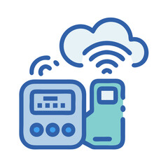 Poster - Smart Home Devices Connecting to Cloud, IoT Concept, Vector Icon
