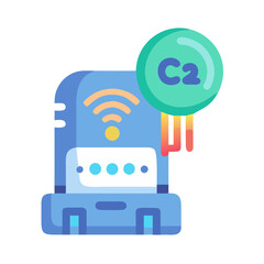 Poster - C2 Server Icon: Command and Control, Network Security, and Cyber Warfare