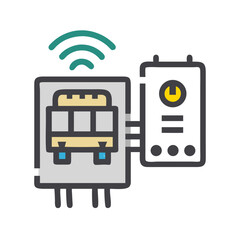 Poster - Smart Home Wireless Control Panel with Wi-Fi Connectivity, IoT Device