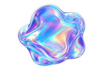 Poster - Liquid motion blending iridescent hues, forming translucent wave-like patterns with luminous, contemporary visual energy