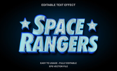 Poster - Editable text effect in shiny blue gradient with futuristic outer space style