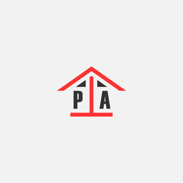Initials Vektor Stok Home Logo Real Estate Logo