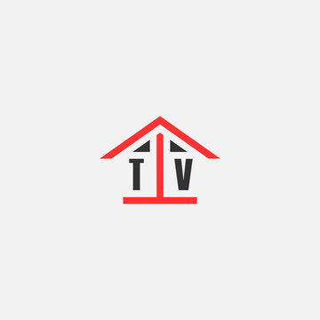 Initials Vektor Stok Home Logo Real Estate Logo