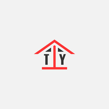 Initials Vektor Stok Home Logo Real Estate Logo