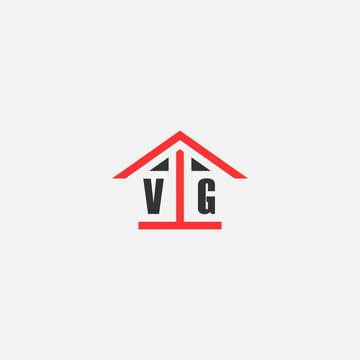 Initials Vektor Stok Home Logo Real Estate Logo