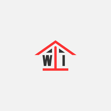 Initials Vektor Stok Home Logo Real Estate Logo