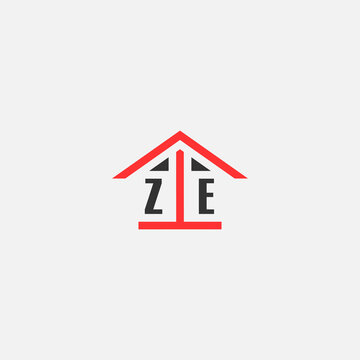 Initials Vektor Stok Home Logo Real Estate Logo
