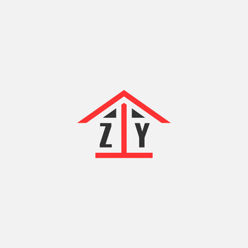 Initials Vektor Stok Home Logo Real Estate Logo