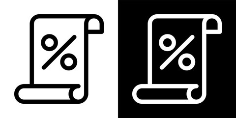 Poster - Percentage Document Icon Discount Sale Finance Symbol
