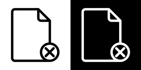 Poster - Delete Document Icon Remove Invalid File Symbol