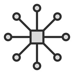 Poster - Circuit Shield Keyhole Icon Vector Cyber Security Protection