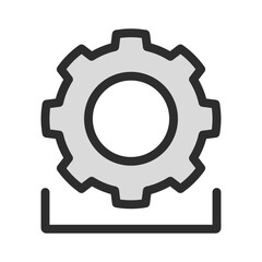 Poster - Gear Cog Download Icon Vector System Software Installation Process