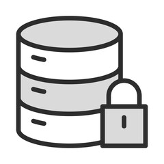 Poster - Database Security Lock Icon Vector Data Storage Protection System