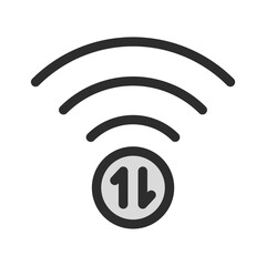 Poster - Wifi Signal Data Transfer Icon Vector Wireless Connection Internet