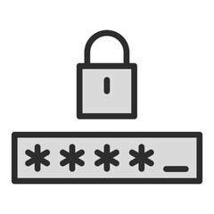 Poster - Secure Password Locked Login Account Protection Icon Vector Safety Access