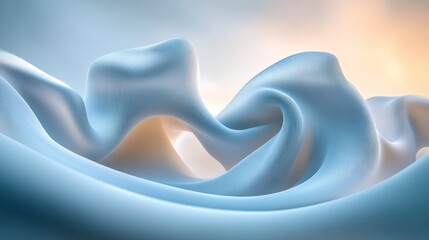 Poster - Abstract flowing fabric.  Background soft light. Possible use graphic design, wallpaper, product design